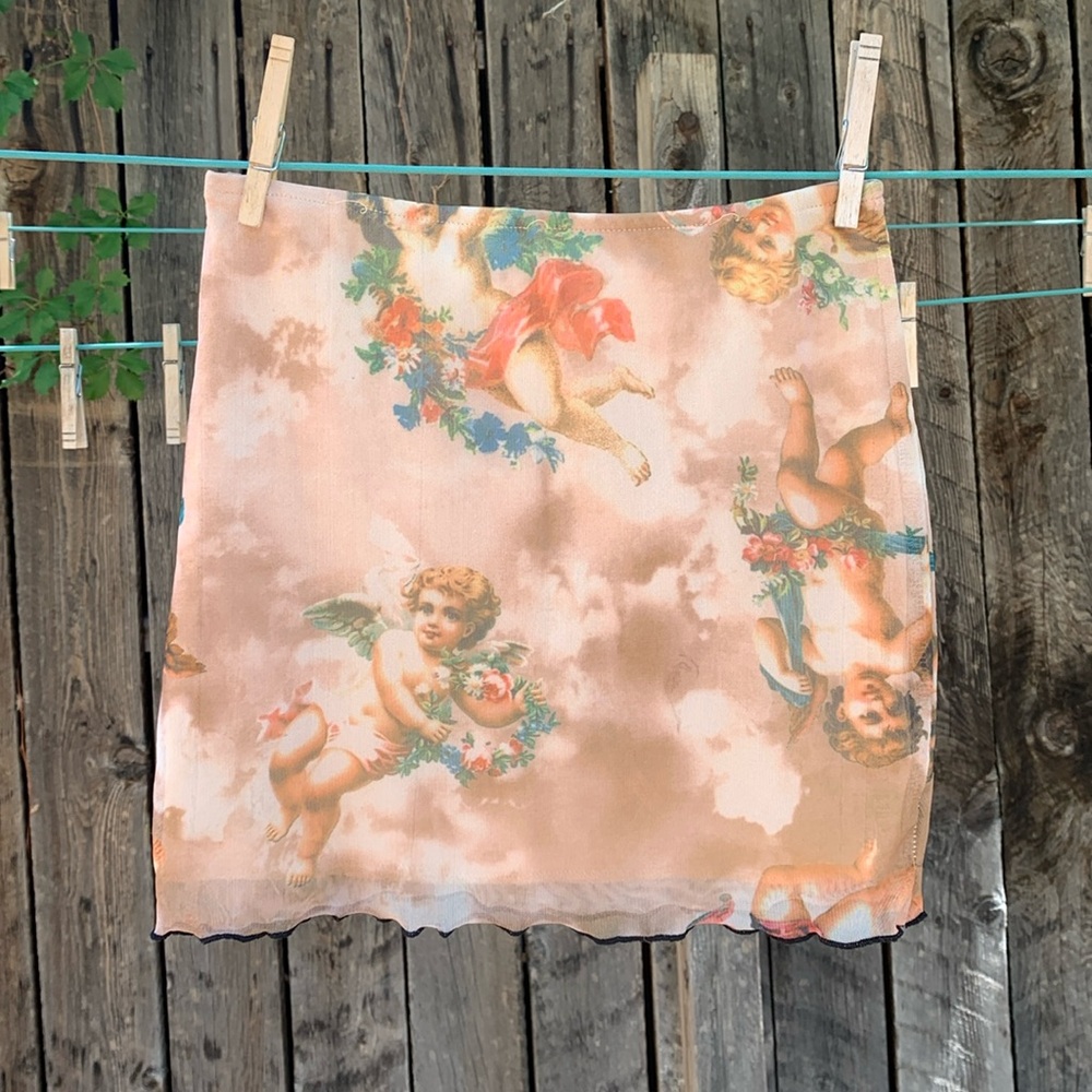 Kolly Angelic Mesh Mini Skirt Dolls Kill